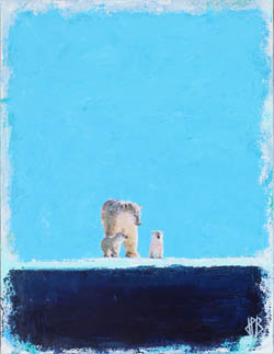 Le surfeur, tableau de Jean-Philippe Berger
