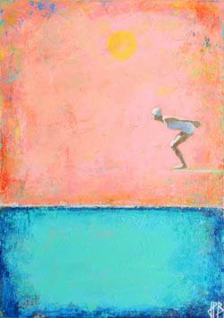 Le surfeur, tableau de Jean-Philippe Berger