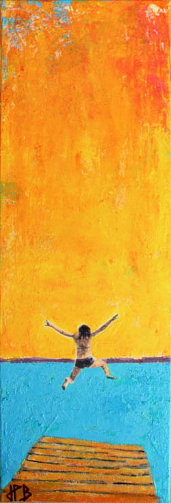 Le surfeur, tableau de Jean-Philippe Berger