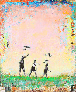 Le surfeur, tableau de Jean-Philippe Berger