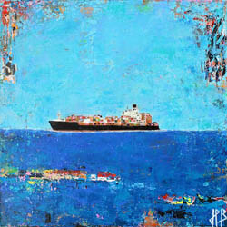 Le surfeur, tableau de Jean-Philippe Berger