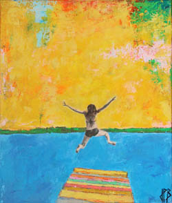 Les 3 planeurs, tableau de Jean-Philippe Berger