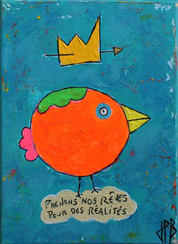 Les 3 planeurs, tableau de Jean-Philippe Berger