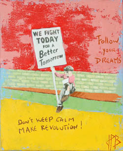 Les 3 planeurs, tableau de Jean-Philippe Berger