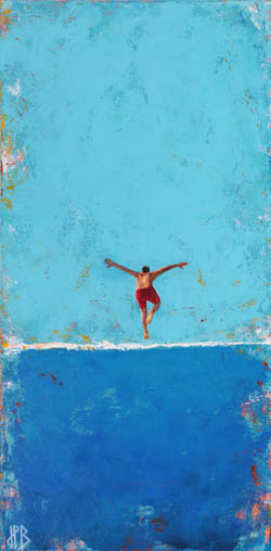 Les 3 planeurs, tableau de Jean-Philippe Berger