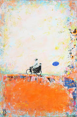 Les 3 planeurs, tableau de Jean-Philippe Berger