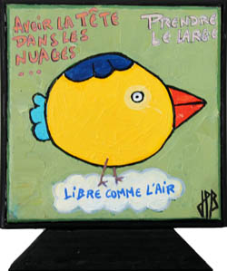 Les 3 planeurs, tableau de Jean-Philippe Berger