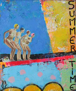 Les 3 planeurs, tableau de Jean-Philippe Berger