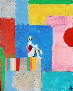 Le surfeur, tableau de Jean-Philippe Berger