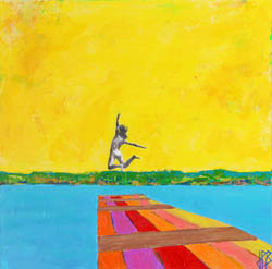 Le surfeur, tableau de Jean-Philippe Berger