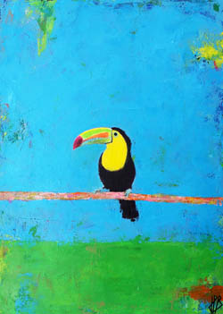 Le surfeur, tableau de Jean-Philippe Berger