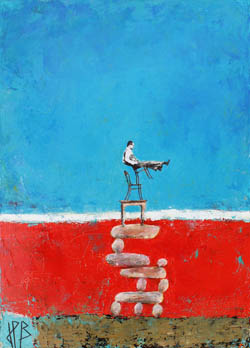 Le surfeur, tableau de Jean-Philippe Berger