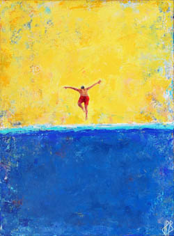 Le surfeur, tableau de Jean-Philippe Berger