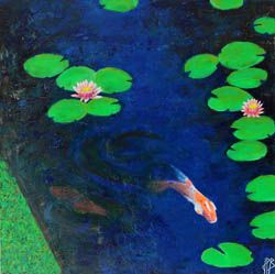 Dans le bassin des nénuphars